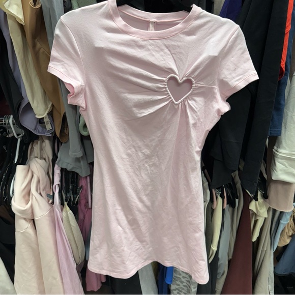 SKIMS skims cotton jersey heart dress cherry blossom - Picture 4 of 6